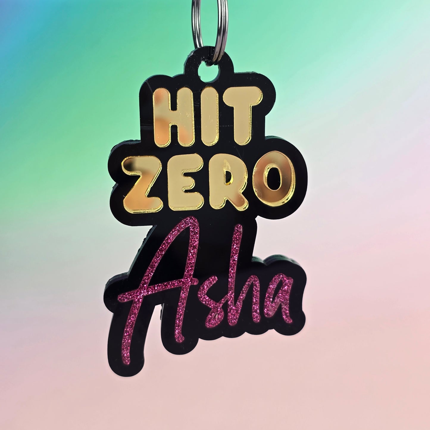 Hit Zero Name Tag - Personalised Bag Tag
