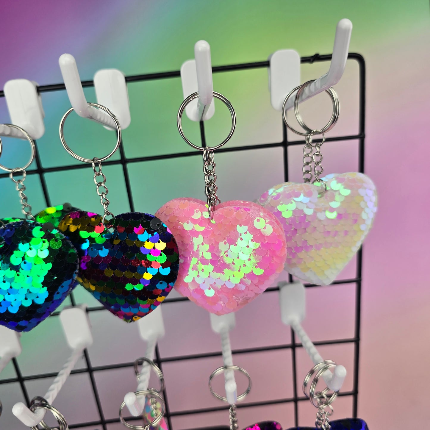 Sequin Heart - Key Chain