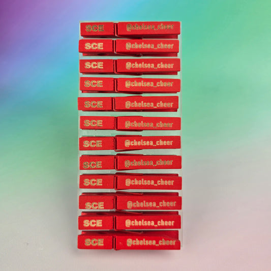 12 Personalised Engraved Pegs