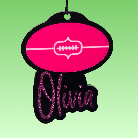 AFL Football with Name - Bag Tag
