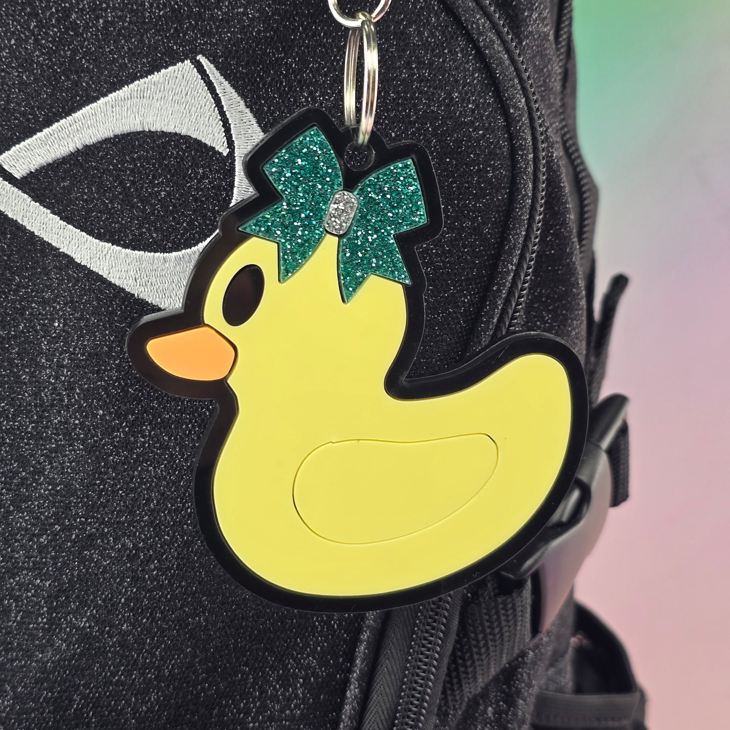 Duck with Bow - Bag Tag