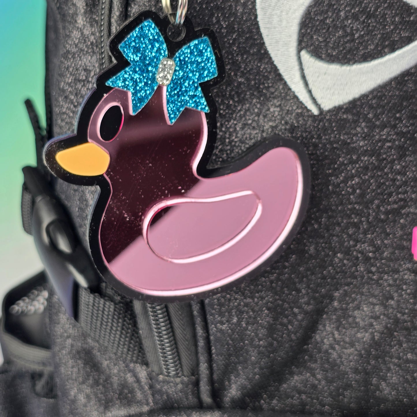 Duck with Bow - Bag Tag