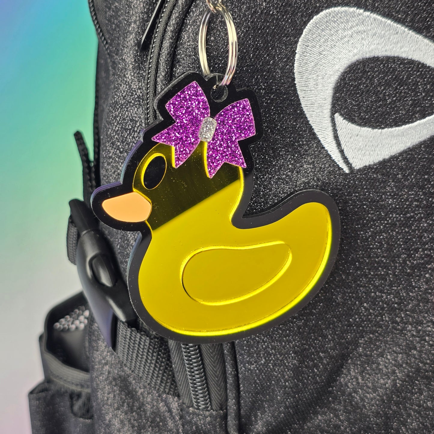 Duck with Bow - Bag Tag