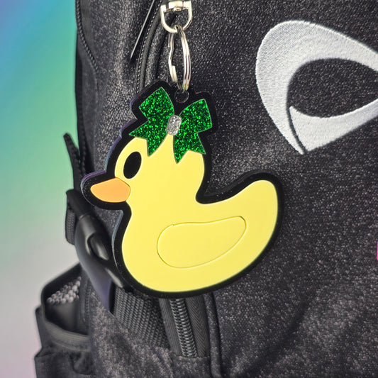 Duck with Bow - Bag Tag