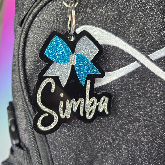 Bow Name Tag - Personalised Bag Tag