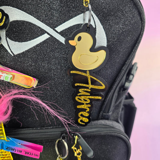 Cheer Duck Name Tag - Personalised Bag Tag