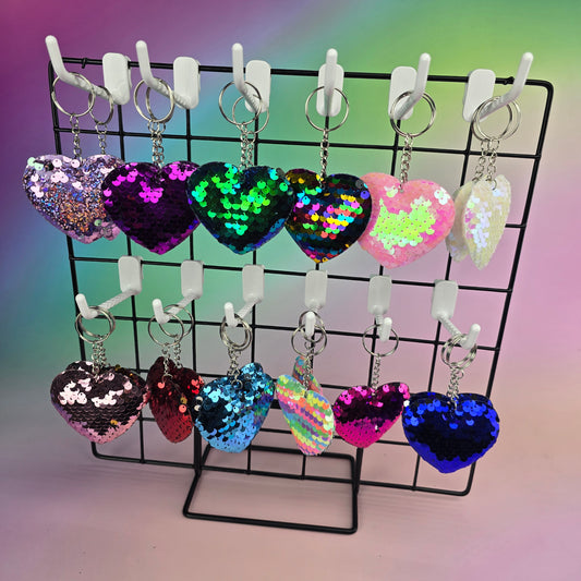 Sequin Heart - Key Chain