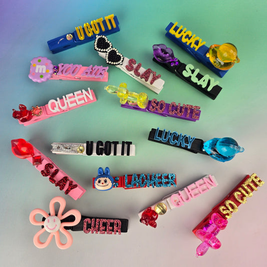Custom Peg Text Toppers - 6 Pack